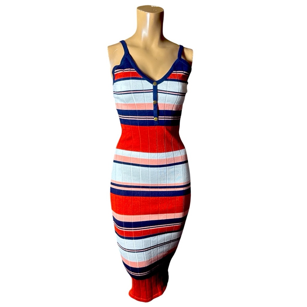 Striped Multicolor Bodycon Dress